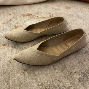 Gold shimmer Kelly and Katie jayda flat size 7.5